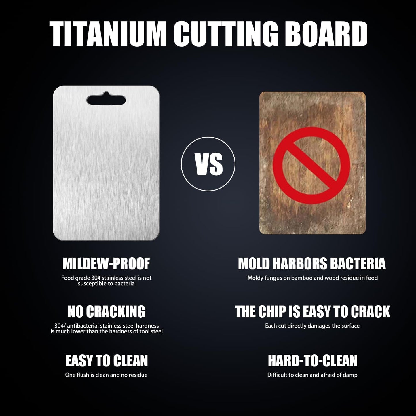 Cutting Board Double Sided,2 Pcs Vegetable Board With Sharpening Stone,Large Size+Small Size,Food Grade Stainless steel and Wheat straw PP Material,Eco-Friendly (Silver)