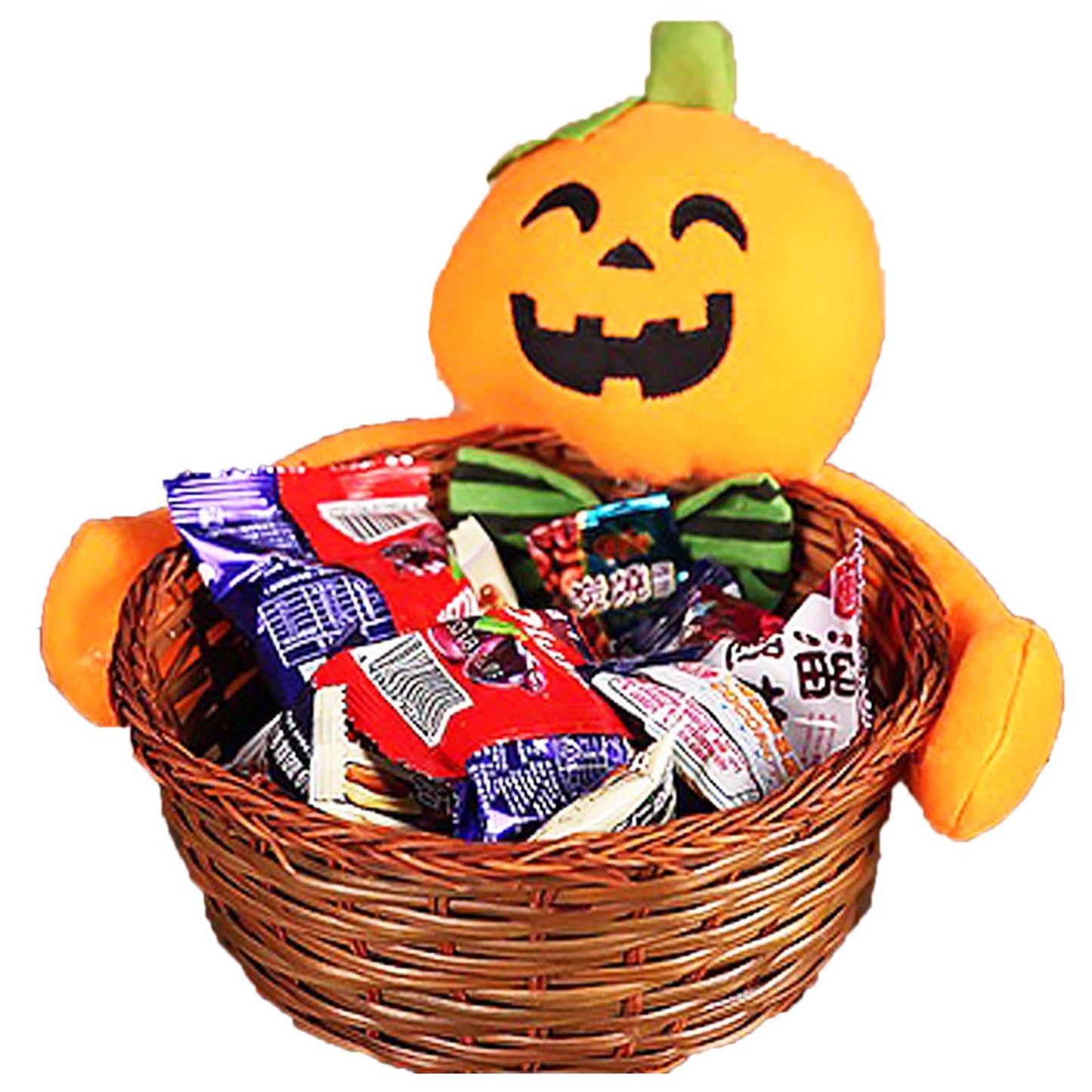 Handwoven Easter Halloween Candy Storage Basket, for Halloween Decoration indoor supplies tray pumpkin,Table Home Office Table Shelf Decor