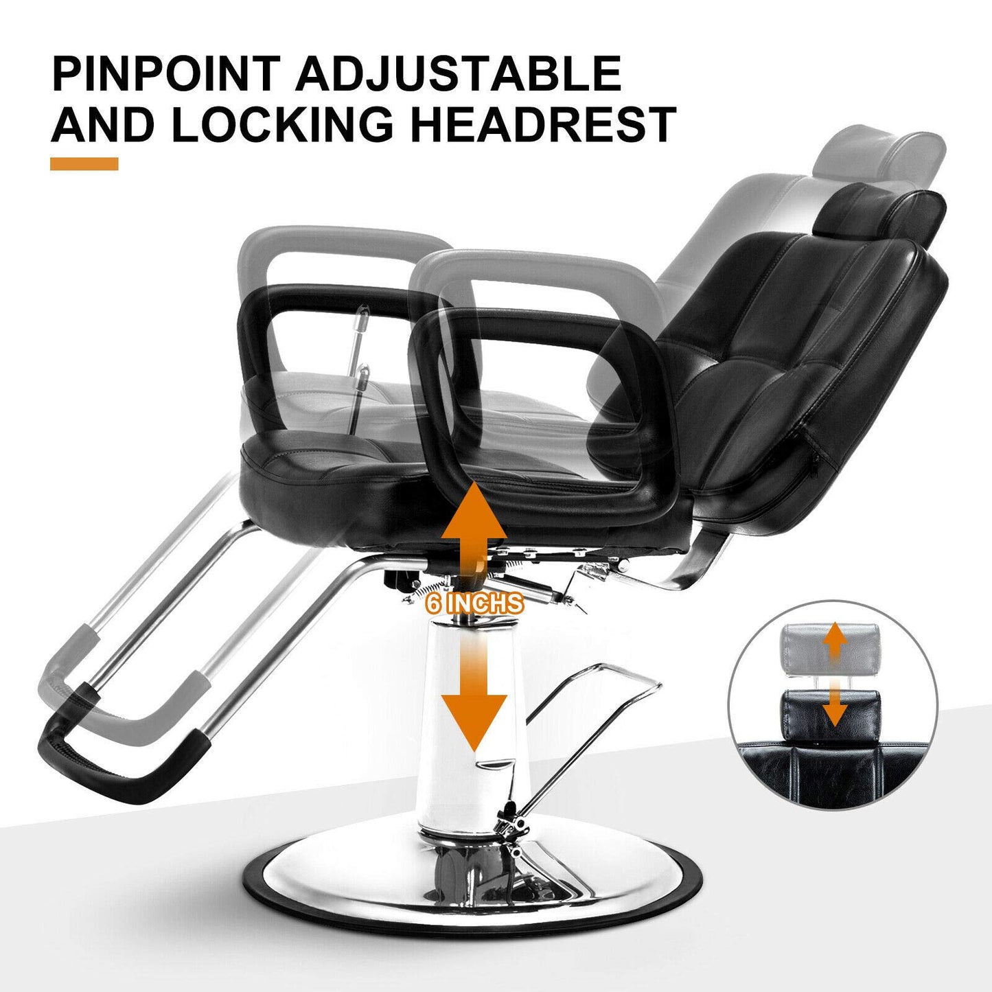 Artist hand Hydraulic Recline Barber Chair Salon Chair for Hair Stylist Heavy Duty Tattoo Chair Shampoo Beauty Salon Equipment
