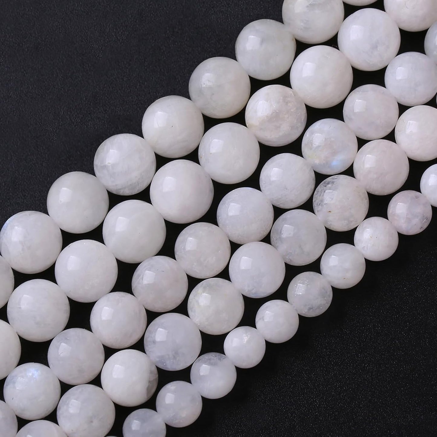 10mm 36pcs Natural Moonstone Stone Beads for Jewelry Making Energy Healing Power Stone Beads DIY Bracelet Necklace Accessories 15"