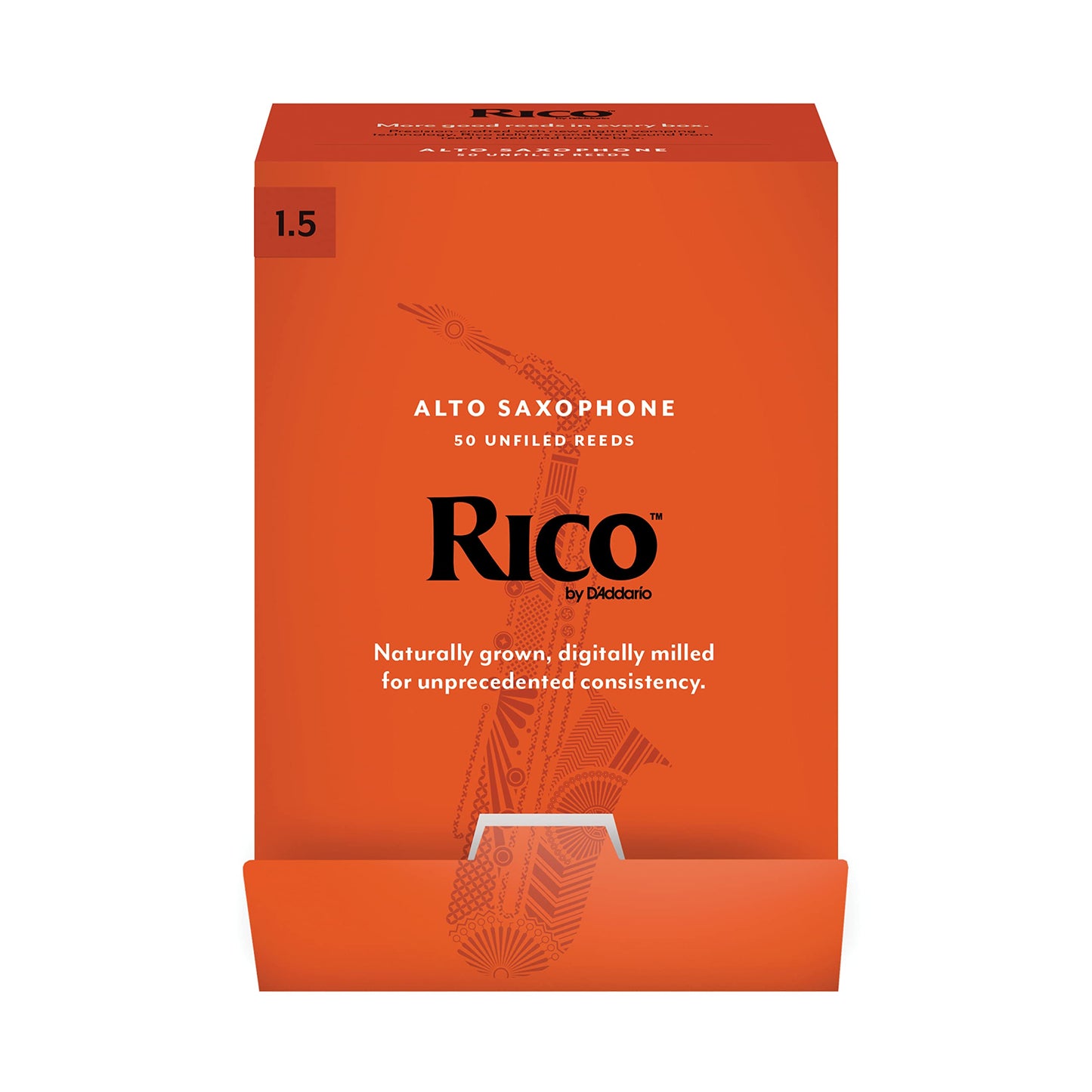 DAddario Woodwinds, Rico Saxophone Reeds, Alto Sax, RJA0115-B50, Strength 1.5, 50-Pack
