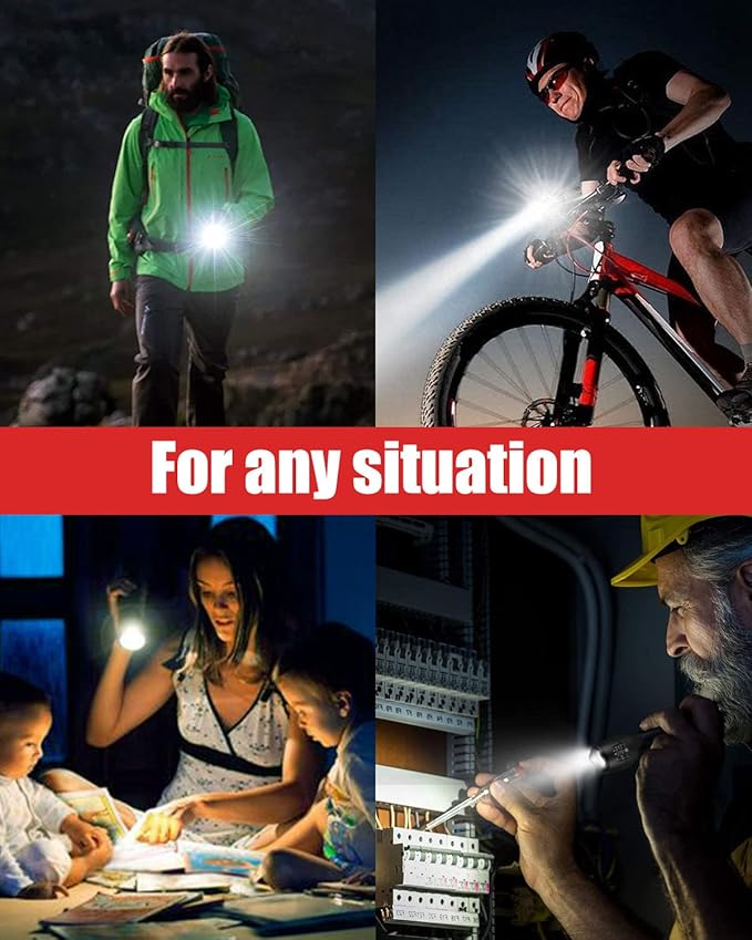 Victoper LED Flashlight 1 Pack, Bright Tactical Torch High Lumens with 5 Modes, Waterproof Zoomable Flash Light for Outdoor, Gifts for Hunting Camping Essentials Gear