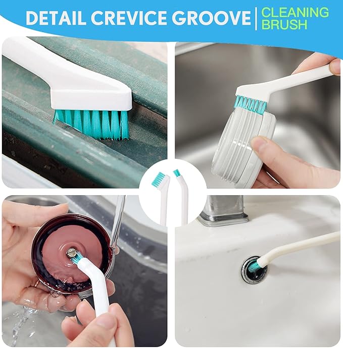 Small Detailing Cleaning Brushes for Small Spaces,Crevice Cleaning Tools for Keyboard Bottle Window Groove Car Gap,Scrub Cleaner Supplies for Shower Toaster Tub Baseboard Sink Grout Oven Juicer
