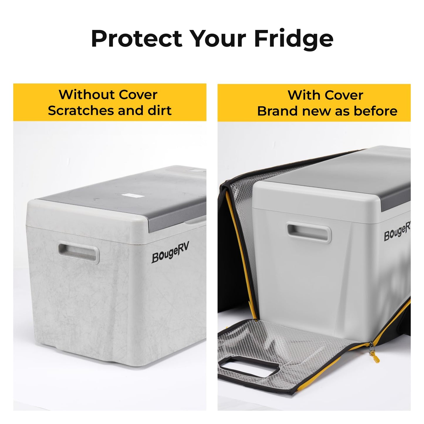 BougeRV Bundle-2 items: 23 Quart Portable Refrigerator Freezer, 23 Quart Insulated Protective Cover