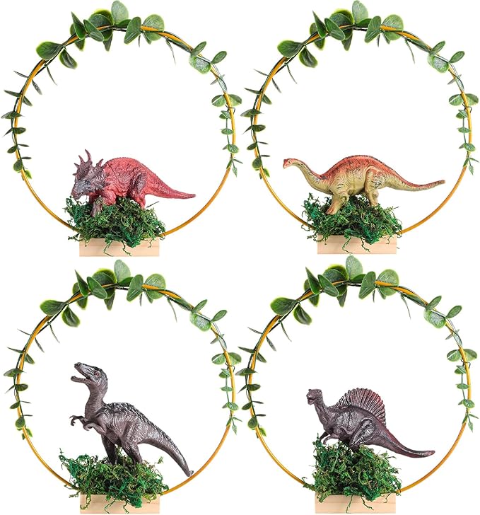 VioraWhite 4 Set Dinosaur Party Decorations Dinosaur Birthday Decorations Dinosaur Centerpieces for Birthday Party Table C...