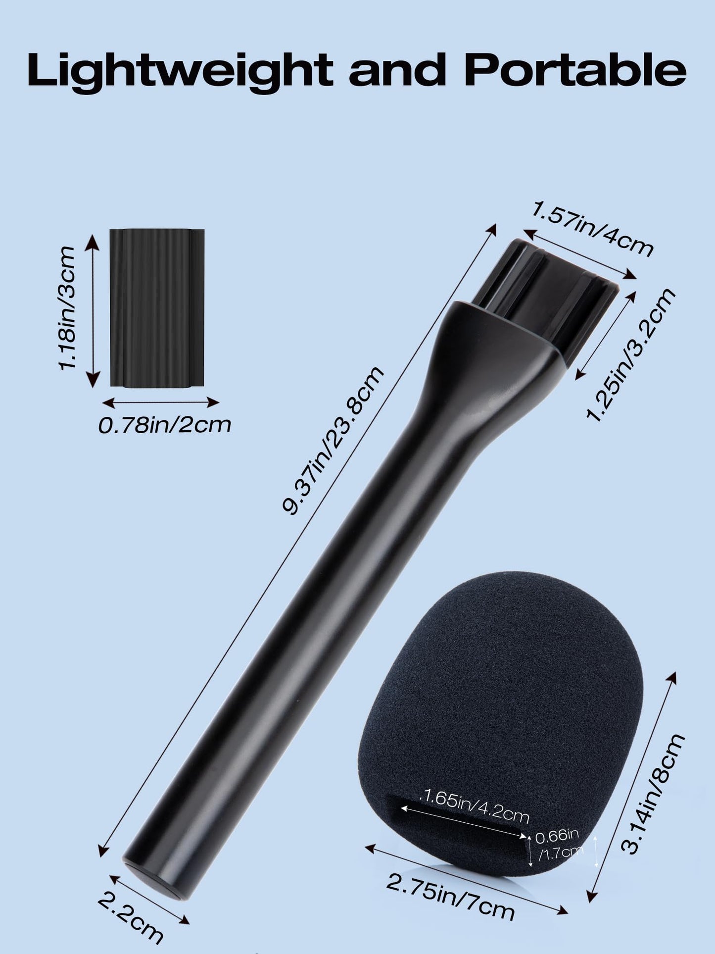 Sunmon Magnetic Wireless Mic Holder For Dji Mic Mini, Mic Stand For Dji Mic1/2, Portable Handheld Microphone Interview Stand For