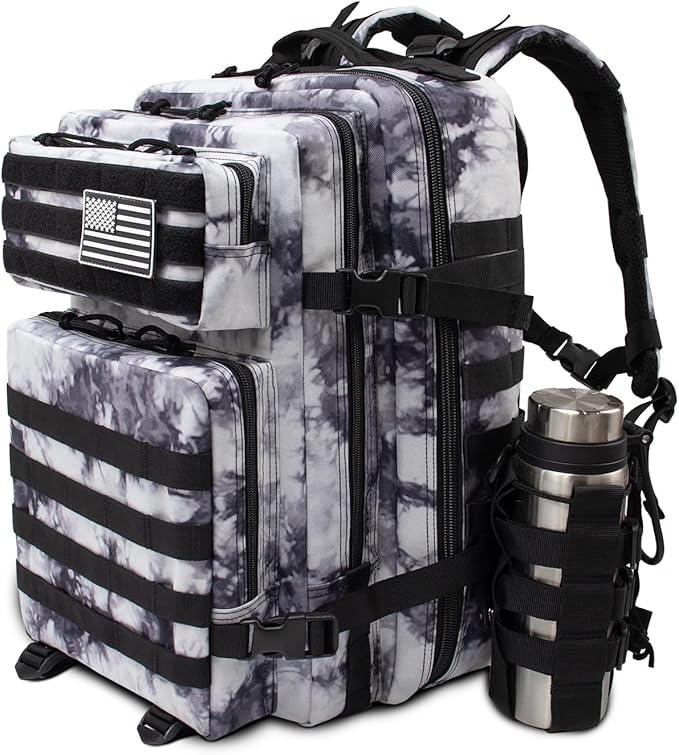 45L Large Tactical Military Backpack for Women and Men, Assault Pack Army 3 Day Molle Bug Out Bag with Adjustable Water Bo...