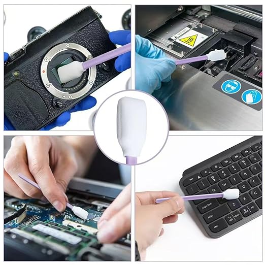 100PCS Professional Foam Cleaning Swab Sticks, Dust-Free Cleaning Sponge Tip Swabs Printer,Scanners, Camera, Optical Lens,Gun, Arts,Crafts,Automotive Detailing.