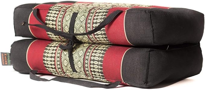 Zafuko Foldable Cushion - Organic Kapok Filling, use Folded and Unfolded for Meditation, Soft Yoga Prop, Portable Cushion