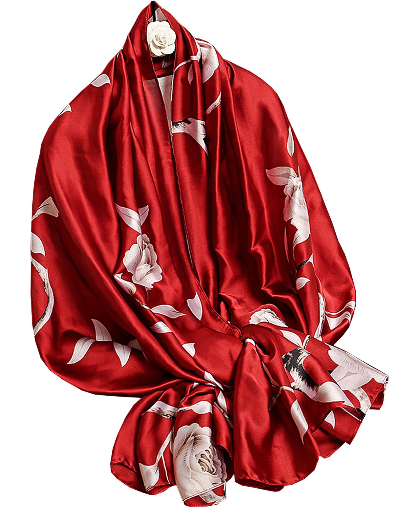 Dress Scarves Shawl Wraps Long Silky Scarf for Women Dressy Fashion Lightweight for Decorative Formal Evening Gowns-1001