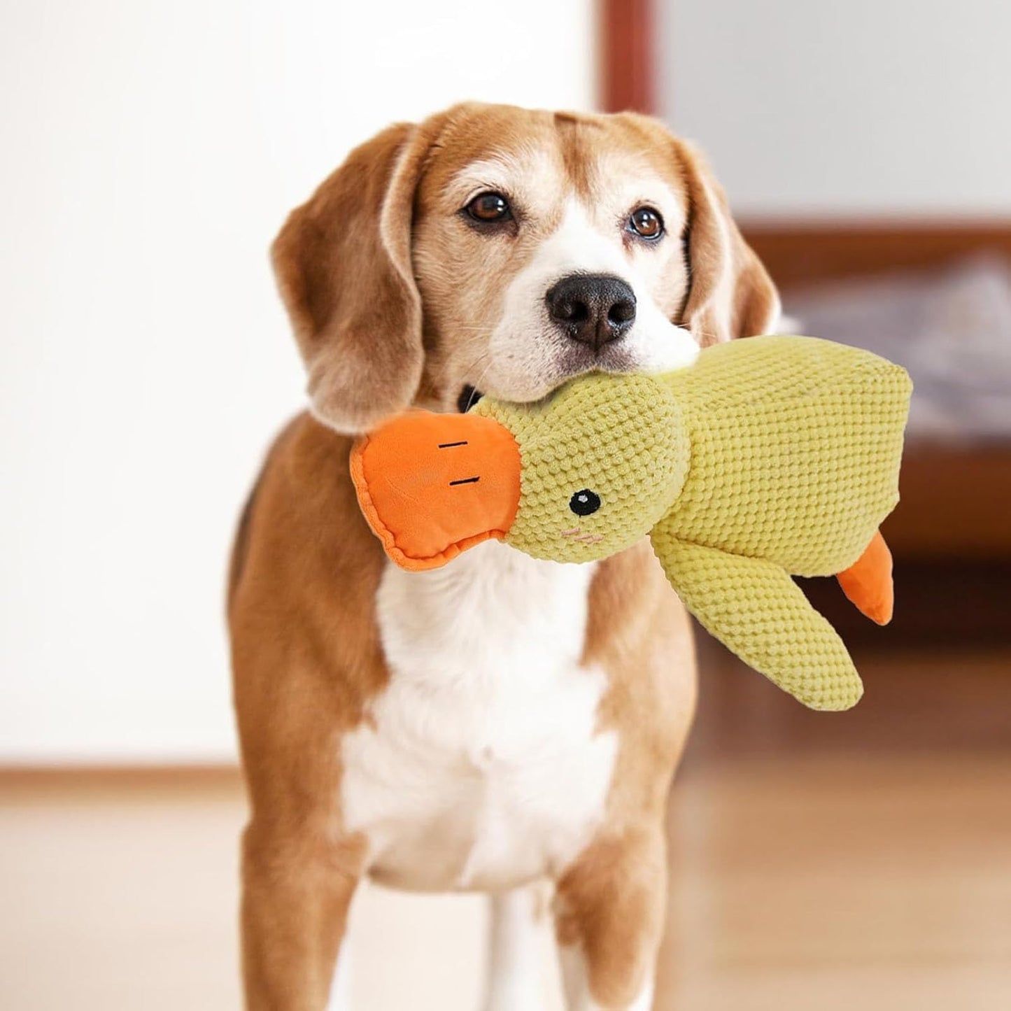 Mellow Dog Calming Duck, 2025 New Yellow Duck Dog Toy, The Mellow Ducks Calming Pillow, Dogs Ducks Toy with Quacking Sound for Indoor Dogs (Yellow)