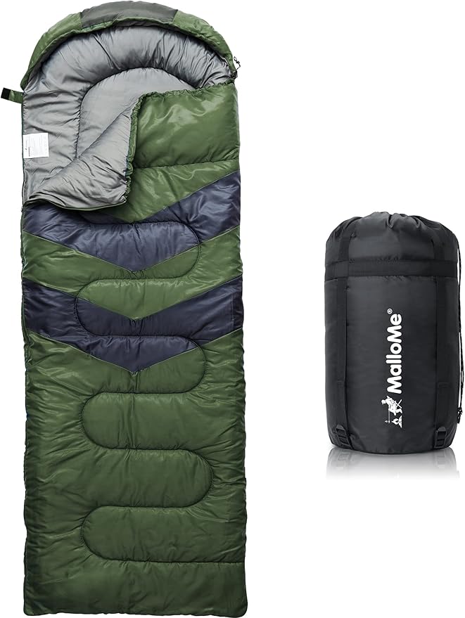 MalloMe Sleeping Bags for Adults Cold Weather & Warm - Backpacking Camping Sleeping Bag for Kids 10-12, Girls, Boys - Ligh...