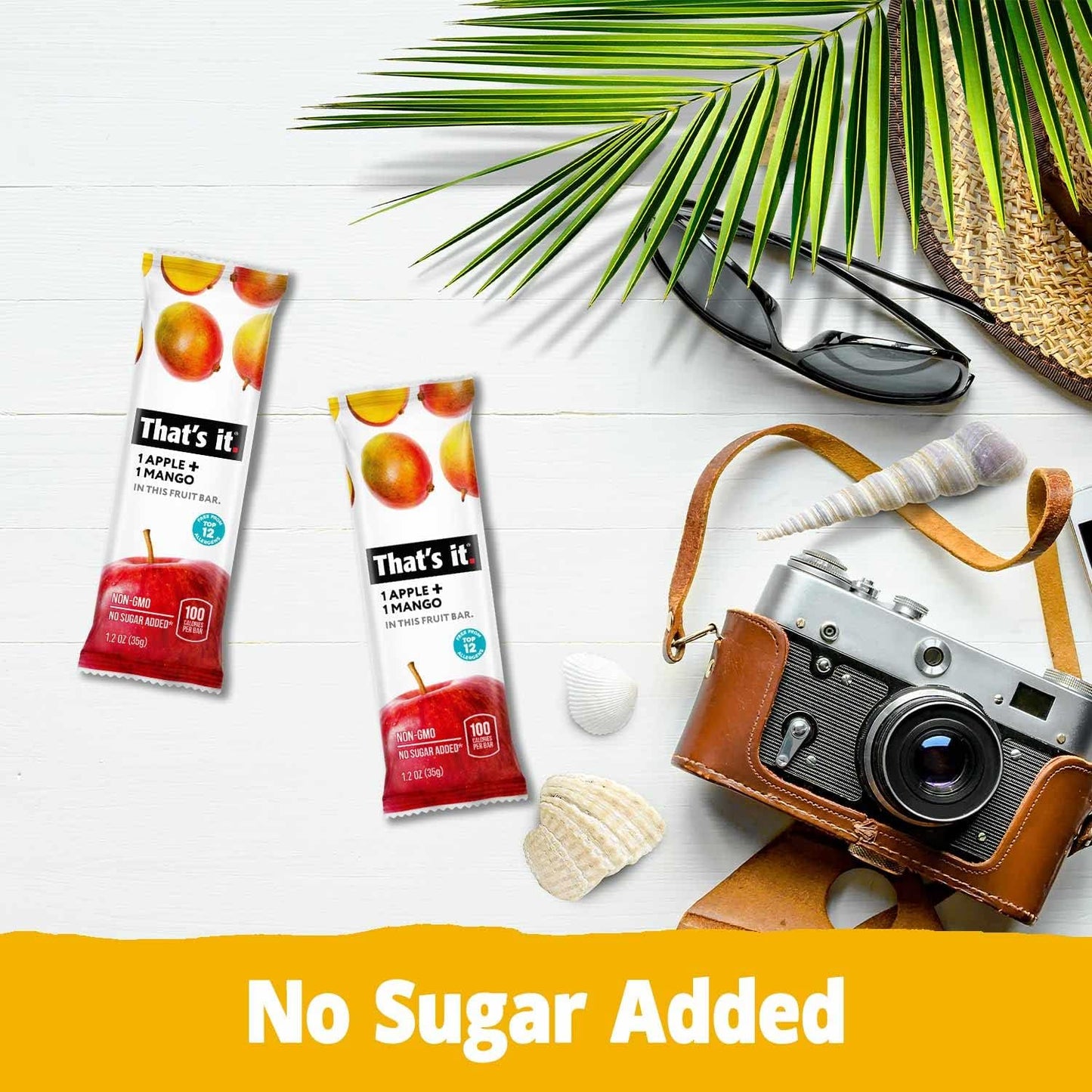 That's it. Fruit Bars Snack 20 Pack - 100% All Natural Gluten-Free Vegan Low Carb Snacks - Healthy Fruit Snacks Variety Pack Strawberry, Mango, Blueberry, Cherry, Fig Bars