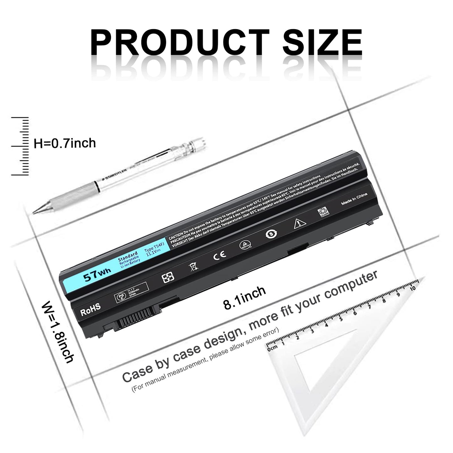 Tskybear New Replacement T54Fj Laptop Battery For Dell Latitude E6420 E6430 E6440 E6540 E5420 E5430 E5520 E5530 E6530; Inspiron