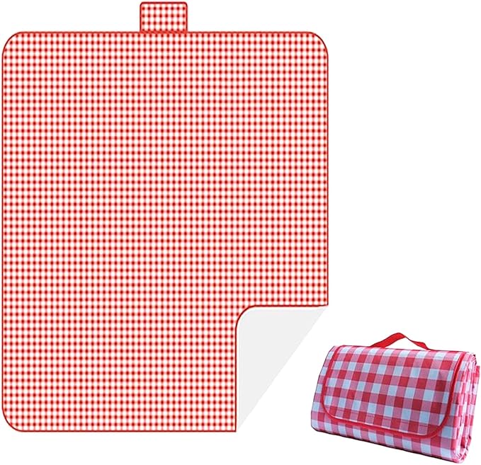 YIKANGHENG Waterproof Camping Blanket, 118 Inch x 80 Inch Enlarge Foldable Polyester Fiber Picnic Mat for Beach and Park C...