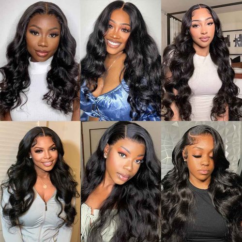 Body Wave Bundles Human Hair 20 22 24 Inch Human Hair Bundle 100% Unprocessed Brazilian Virgin Hair 3 Bundles Human Hair Extensions for Black Women Natural Color