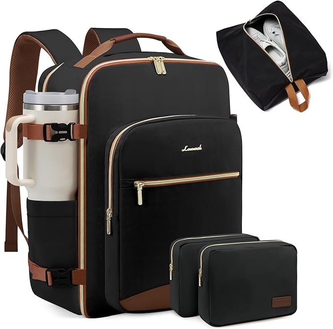 LOVEVOOK 40L Large Travel Backpack for Women Men, 17 Inch Carry on Backpack for Traveling on Airplane, Personal Item Bag A...