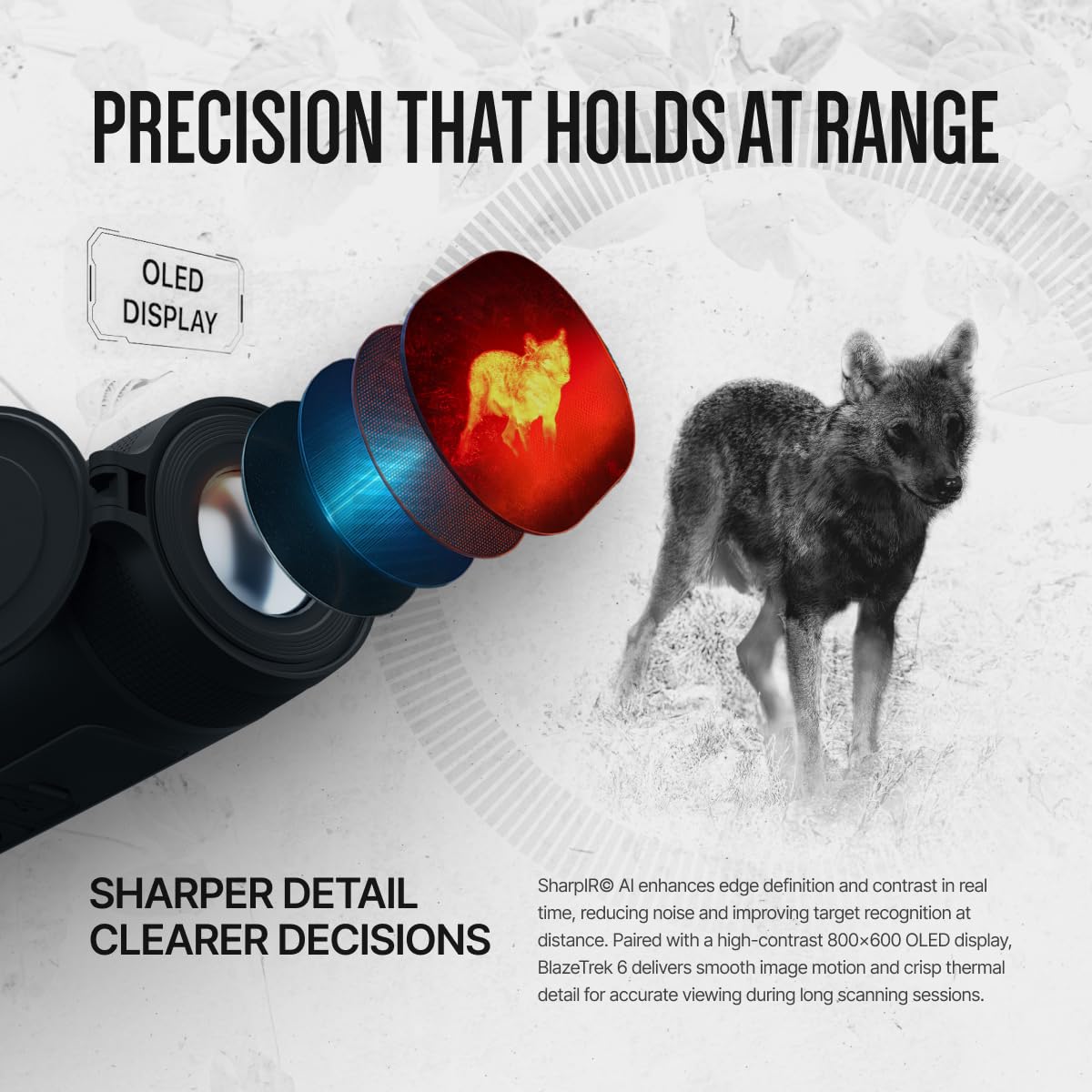 ATN BlazeSeeker - 207 6 Compact Thermal Monocular, 6th Gen 12µm Sensor, 256×192 Resolution, ≤20mK NETD