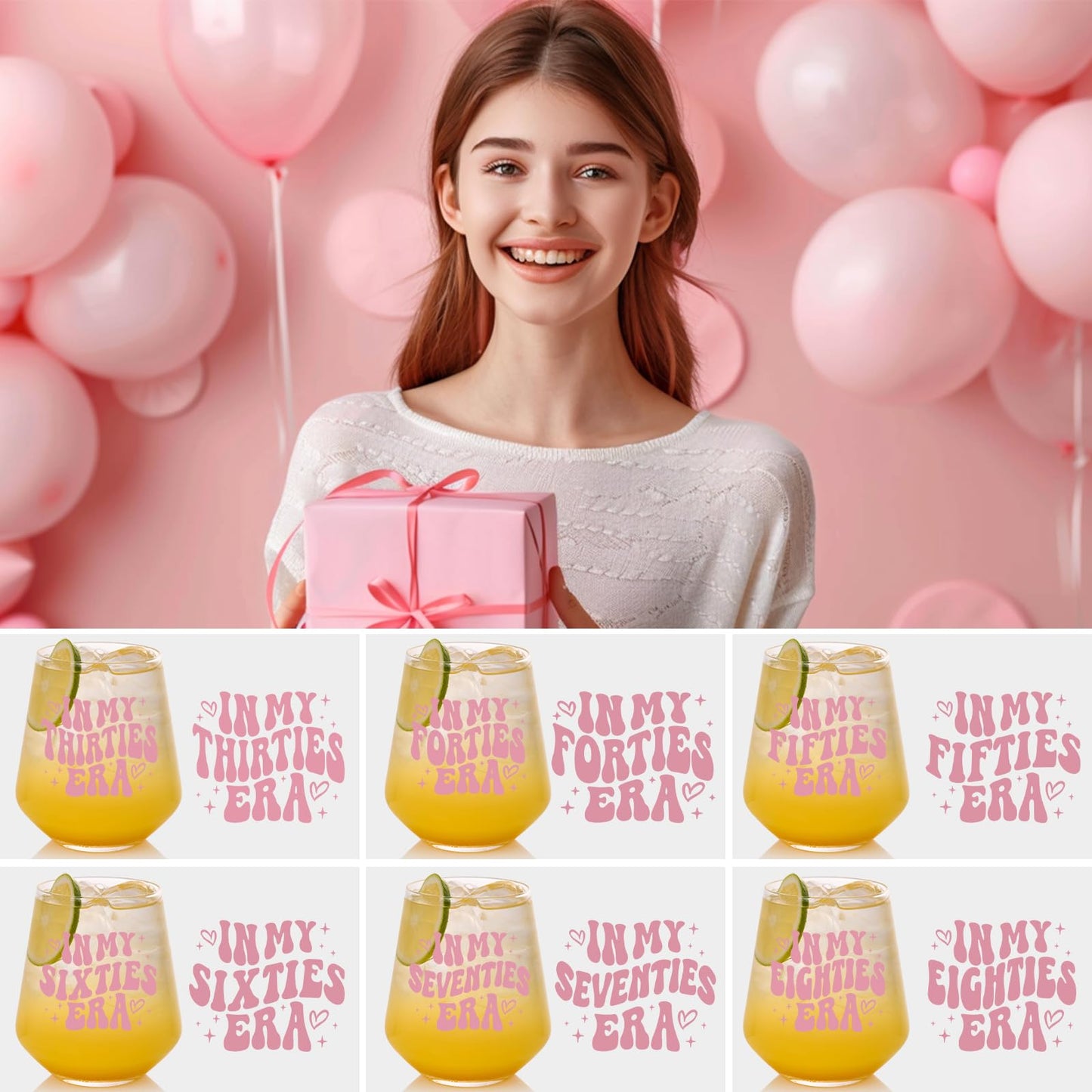 30th Birthday Gifts For Her - In My 30s Era Wine Glass, Best 30th Birthday Gifts For Women, 30 Years Old Gifts For Sister, Son, Daughter, Mom, Best Friend, Birthday Glass For Decorations, 18oz