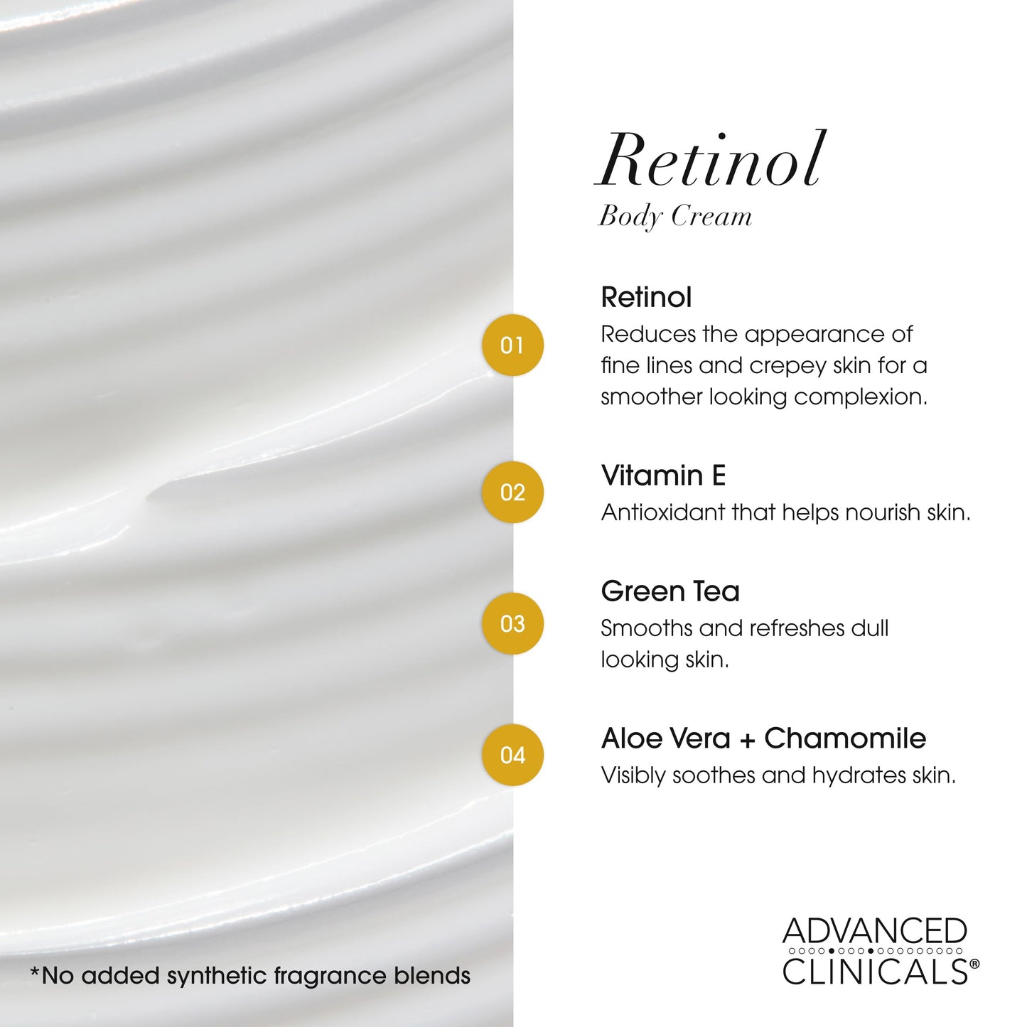 Advanced Clinicals Retinol Body Lotion & Face Moisturizer | Anti Aging Skin Care Retinol Body Cream For Women & Men Improves App