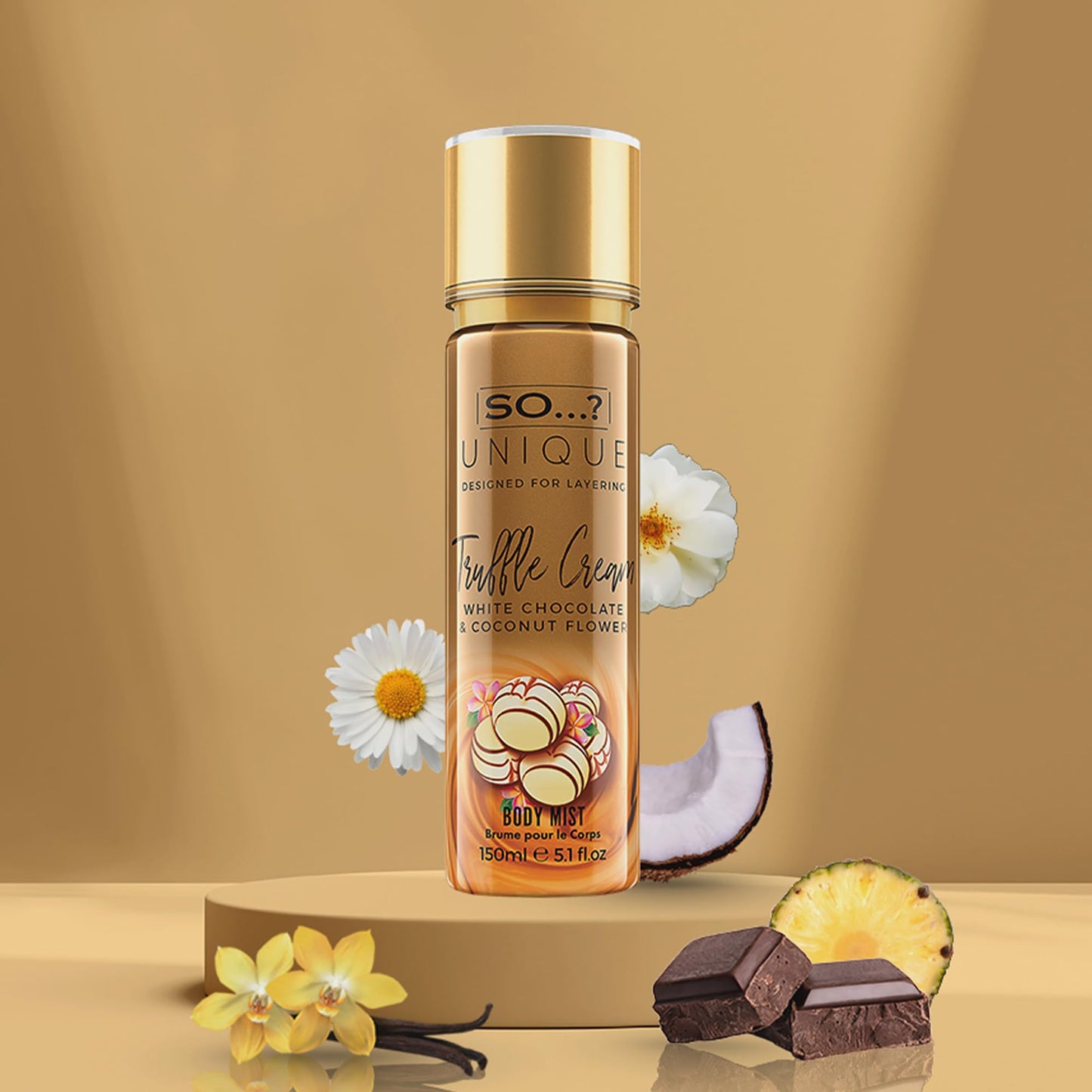 So...? Unique Body Mist - Truffle Cream for Women - 5.1 oz Body Mist - Pack of 2