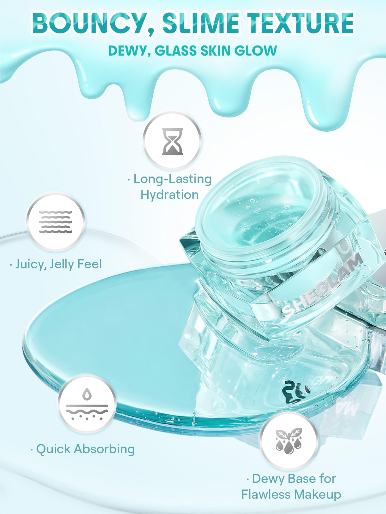 SHEGLAM HydroSlime Primer Hydrating Oil Control Moisturizing Primer Gel Smooth Fine Lines Oil And Silicone for Face