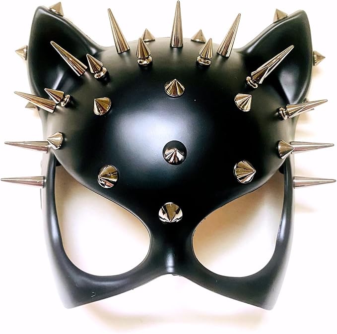MasqStudio Red Black Cat Woman Dress up Cosplay Party Masquerade Mask Spiky Halloween
