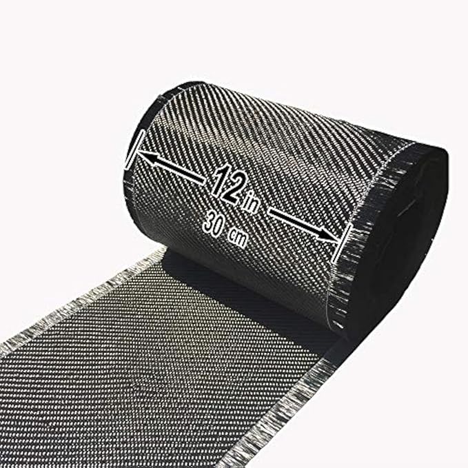 5 FT x 12" - Carbon Fiber FABRIC-2x2 Twill WEAVE-3K/220g