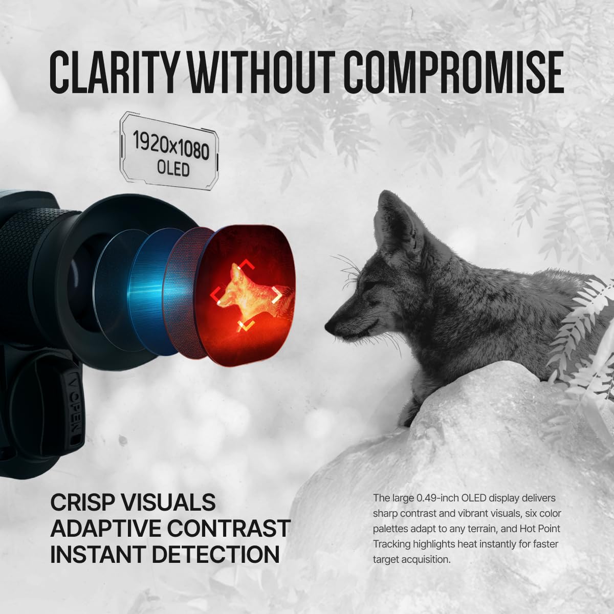 ATN BlazeHunter XD 1280x1024 Thermal Monocular 2–16x, 1280×1024 Sensor w/SharpIR AI, 1000m Laser Rangefinder, 1920x1080 OLED, Wi-Fi, 32GB, IP67