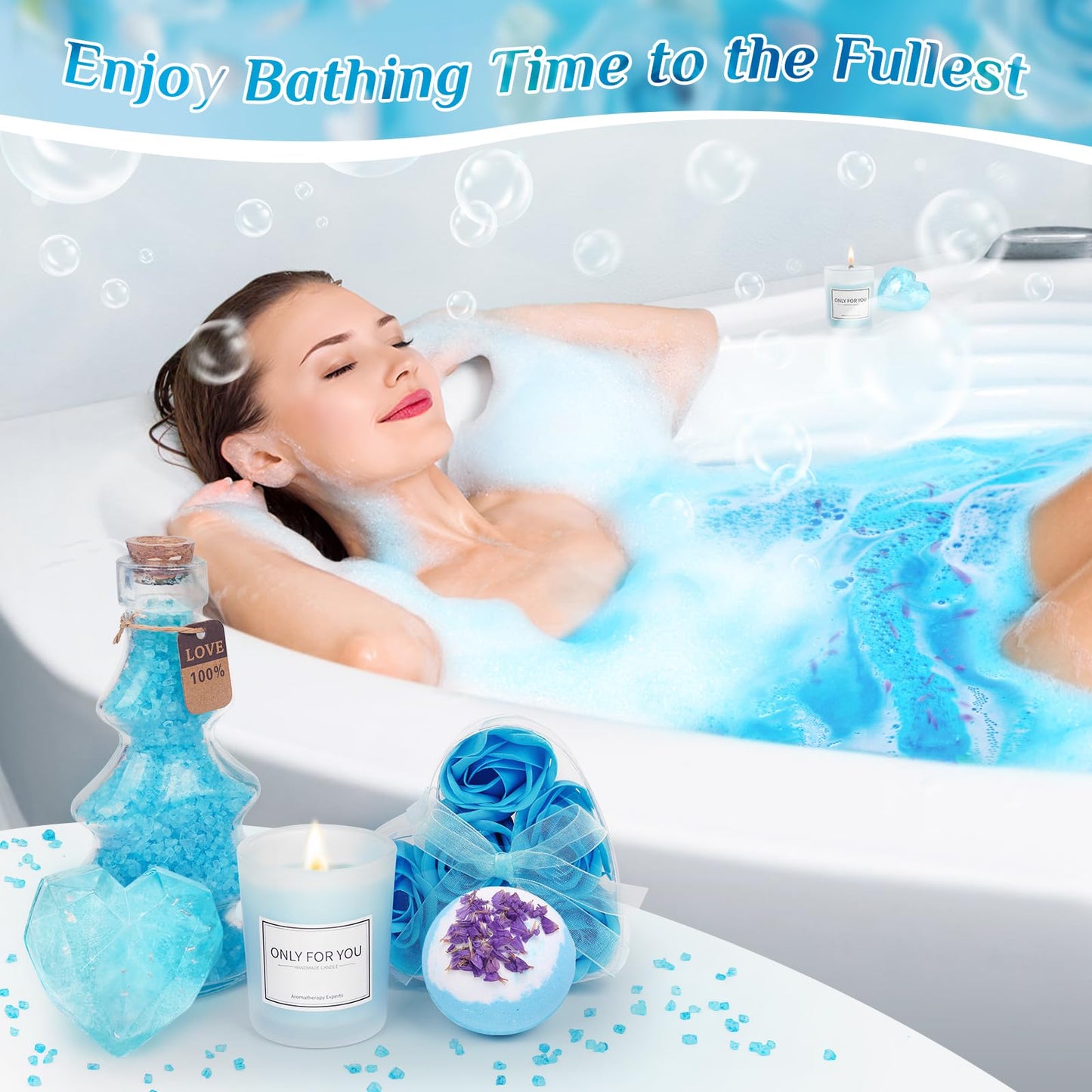 Dallfoll Birthday Gifts for Women, Self Care Gifts, Luxury Spa Gift Basket, Relaxation Bath Sets, Get Well Soon Gifts Package with Flannel Blanket, Tumbler, Ladies Pamper Gifts for Mom, Wife, Friends