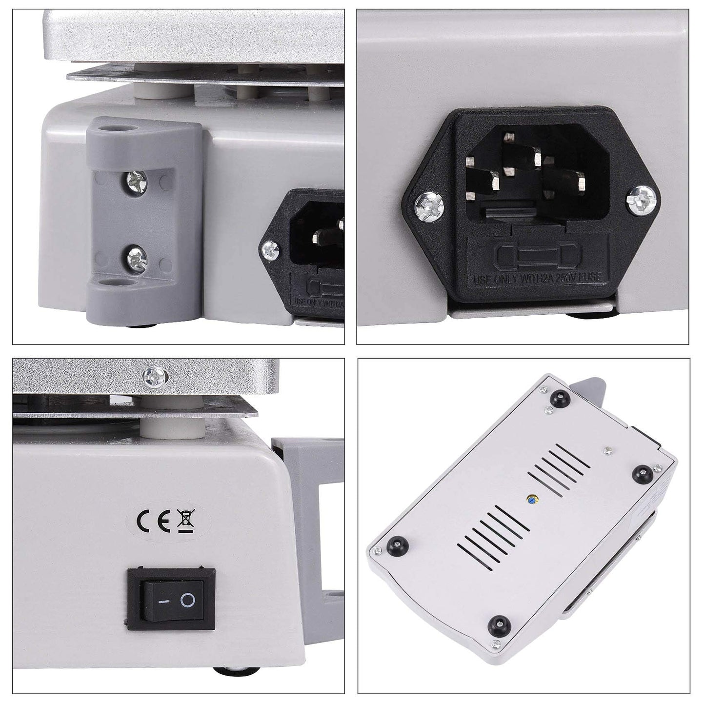 Slendor Magnetic Stirrer Hot Plate Mixer 1000ml Stirring Capacity 5 x 5 inch Max 520°F Hotplate and 100-2000 RPM Stirrer, Stirring Bar & Support Stand Included