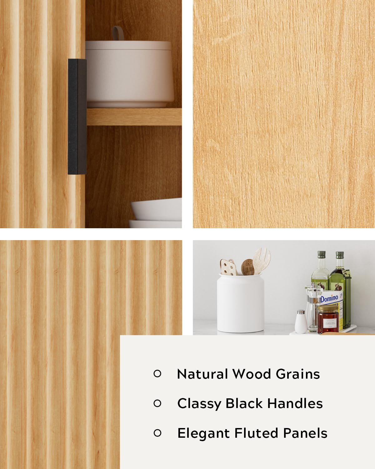 MoomJiee Bathroom Wall Cabinet with Fluted Sliding Door, Wooden Medicine Cabinet with Towels Bar Adjustable Shelf, Modern Farmhouse Wall MountedOver Toilet Storage Organizer, Natural Oak