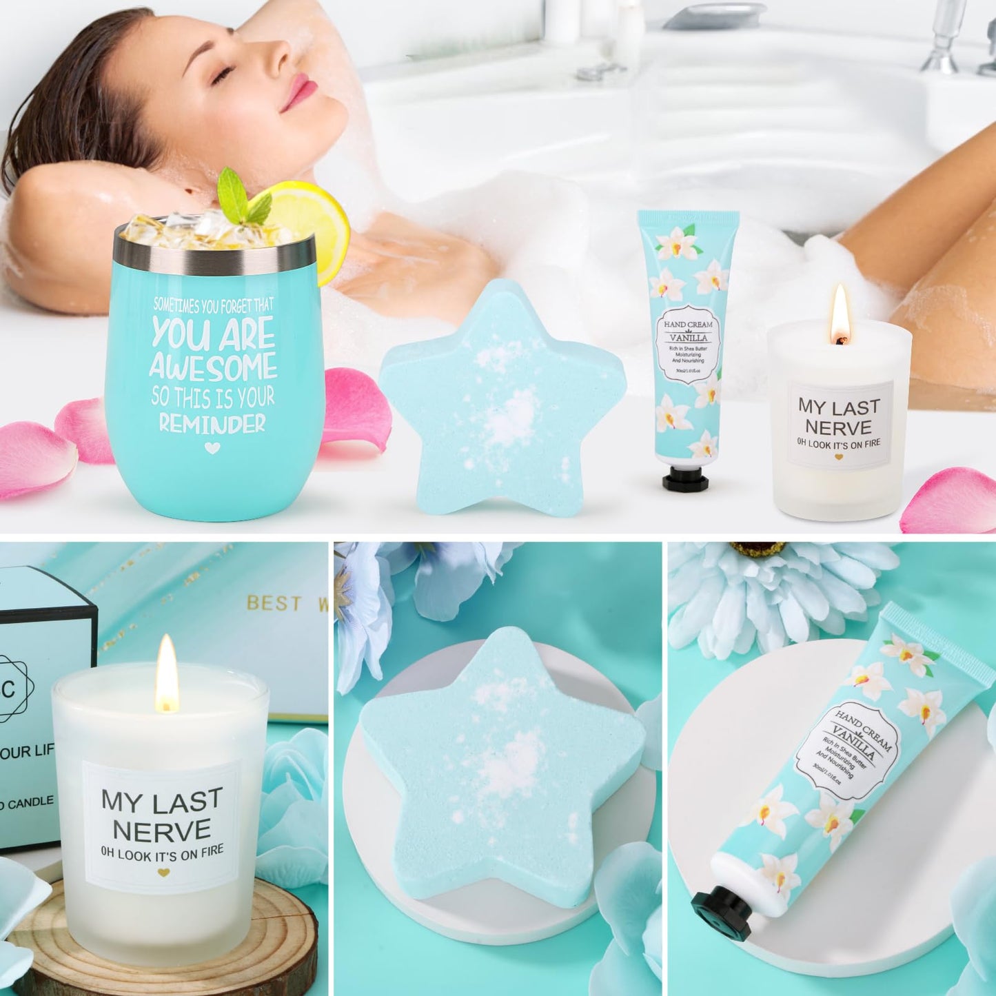 Best Friend Birthday Gifts for Women Self Care Package, Funny Friendship Gifts for Women Friends Female Bestie BFF Sister, Christmas Gifts for Girlfriend Mom Her Wife,Unique Relaxing Spa Gift Basket