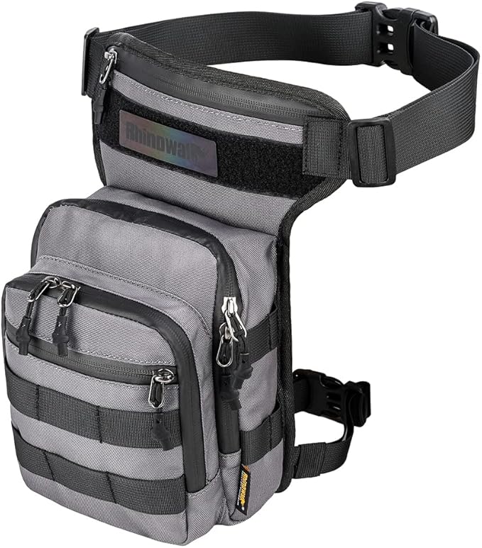 SUNELFFY Motorcycle Drop Leg Bag Military Thigh Pouch Bag Tactical Hip Thigh Pack Leg Bag Multifunctional for Riding Cycli...