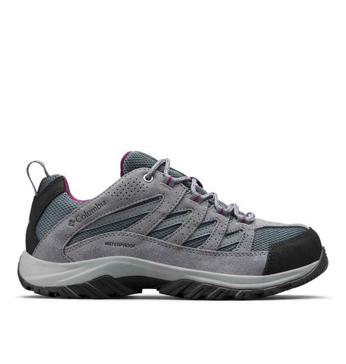 Columbia Womens Crestwood Waterproof, Graphite/Wild Iris, 11