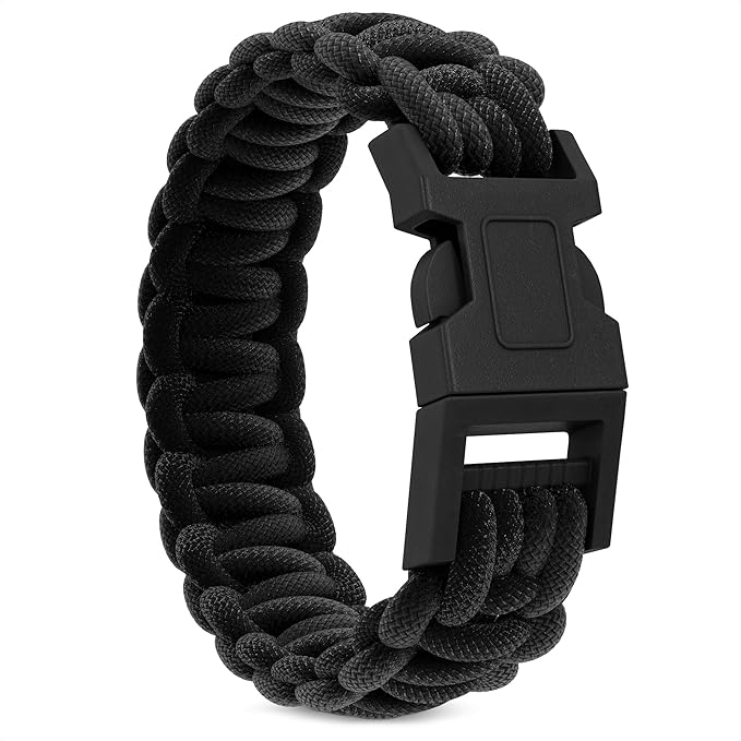 NADOBA Tactical Paracord Bracelets for Men – 9.5"x0.79" Survival Paracord Bracelet with Nylon Cord Wristband – Elegant Han...