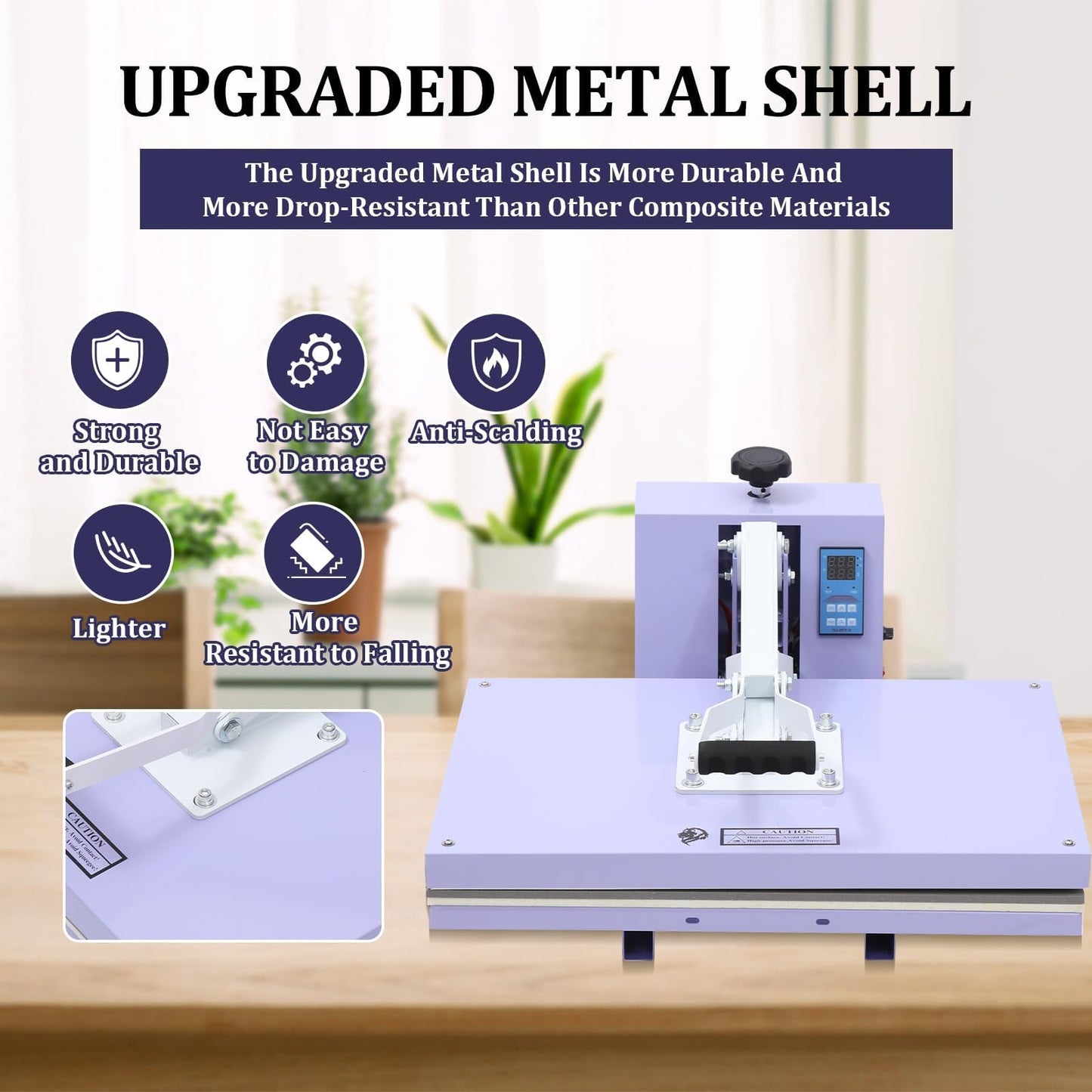 16x24 Heat Press Machine for t Shirts, Fast Heating, Industrial Quality with Adjustable Pressure Industrial Digital Heat Transfer Machine Sublimation for t-Shirt, Purple