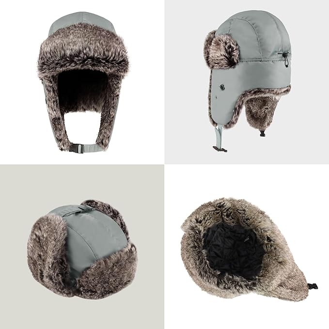 CHOK.LIDS Waterproof Winter Trappers Unisex Premium Strength Ushanka Ear Flap Chin Strap Cold Weather Outdoor