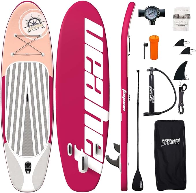 Inflatable Stand Up Paddle Board Non-Slip Deck, 11’×33”×6” Complete SUP Accessories for All Skill Levels, Wide Seat & Safe...