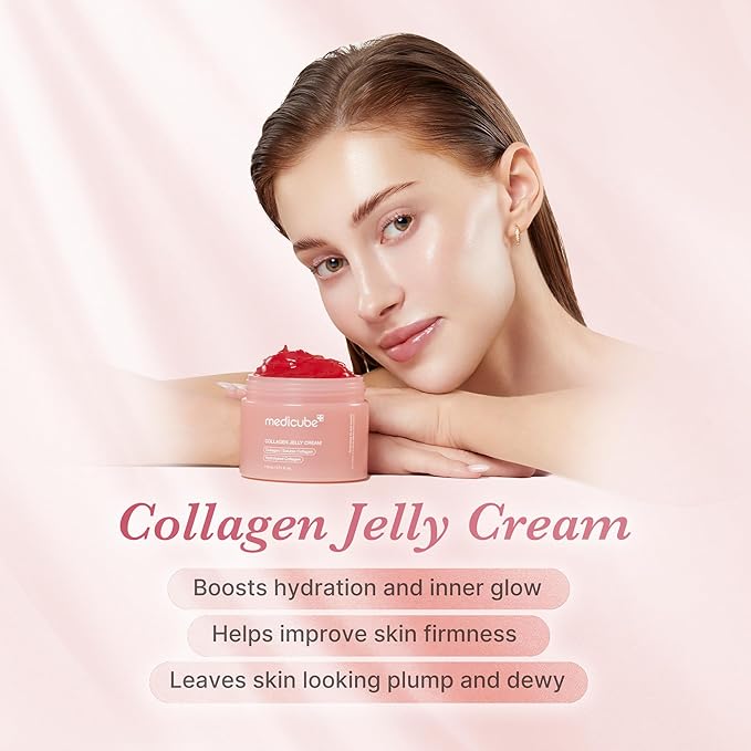 medicube Collagen Jelly Cream- Niacinamide & Freeze-Dried Hydrolyzed Collagen-Boosts skin barrier hydration & gives 24h Glow & Firmer looking skin | Gift for Women & Stocking Stuffers (3.71 fl.oz.)