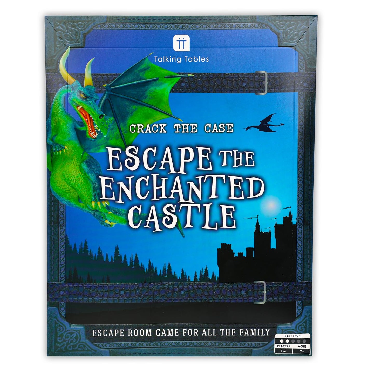 Talking Tables Enchanted Castle Escape Room Game for Kids, Rescue The Dragon, Puzzles, Clues, QR Codes., Music, Family Games, Adults, Brain Teaser Puzzles Ages 9+, 1-6 Players