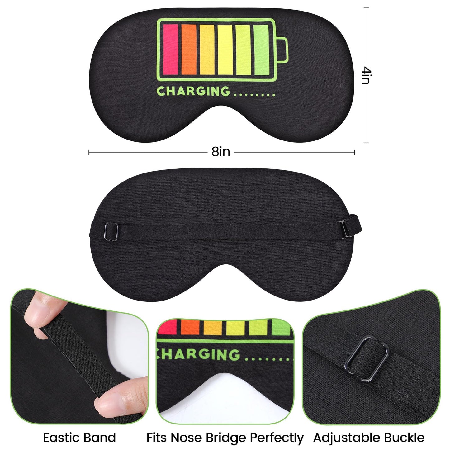 2 Pcs Sleep Eye Mask, Guys Blackout Sleeping Mask for Kids Adult Children's Travel Eye Mask Eye Cover Blindfold for Game