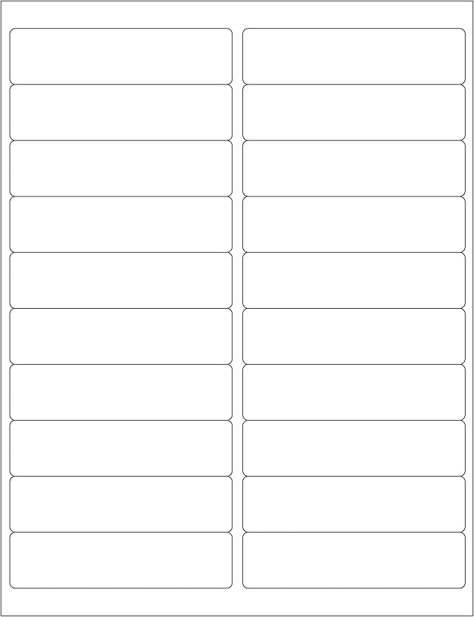 HouseLabels 200 Sheets; 4,000 Labels, 20-UP, Shipping/Mailing Labels (4.0" x 1.0") - BPA Free!