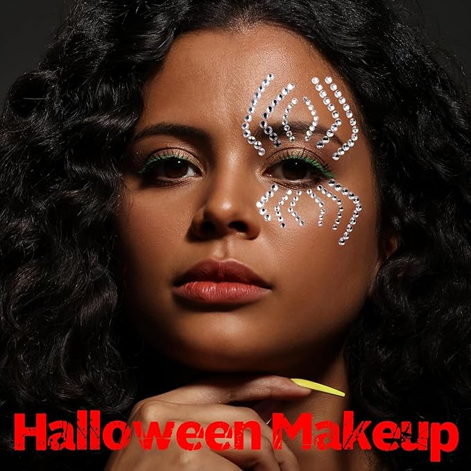 Teenitor Face Gems Self Adhesive Face Gems and Pearls for Makeup, Festival Jewels for Halloween Rave Accessories Hair Gems, Rhinestone Stickers for Face, Eye, Makeup, Body