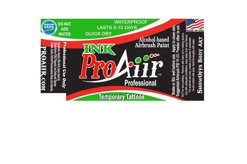 ShowOffs Body Art ProAiir Temporary Tattoo Ink Starter Pack - Alcohol Based, 30ml Bottle