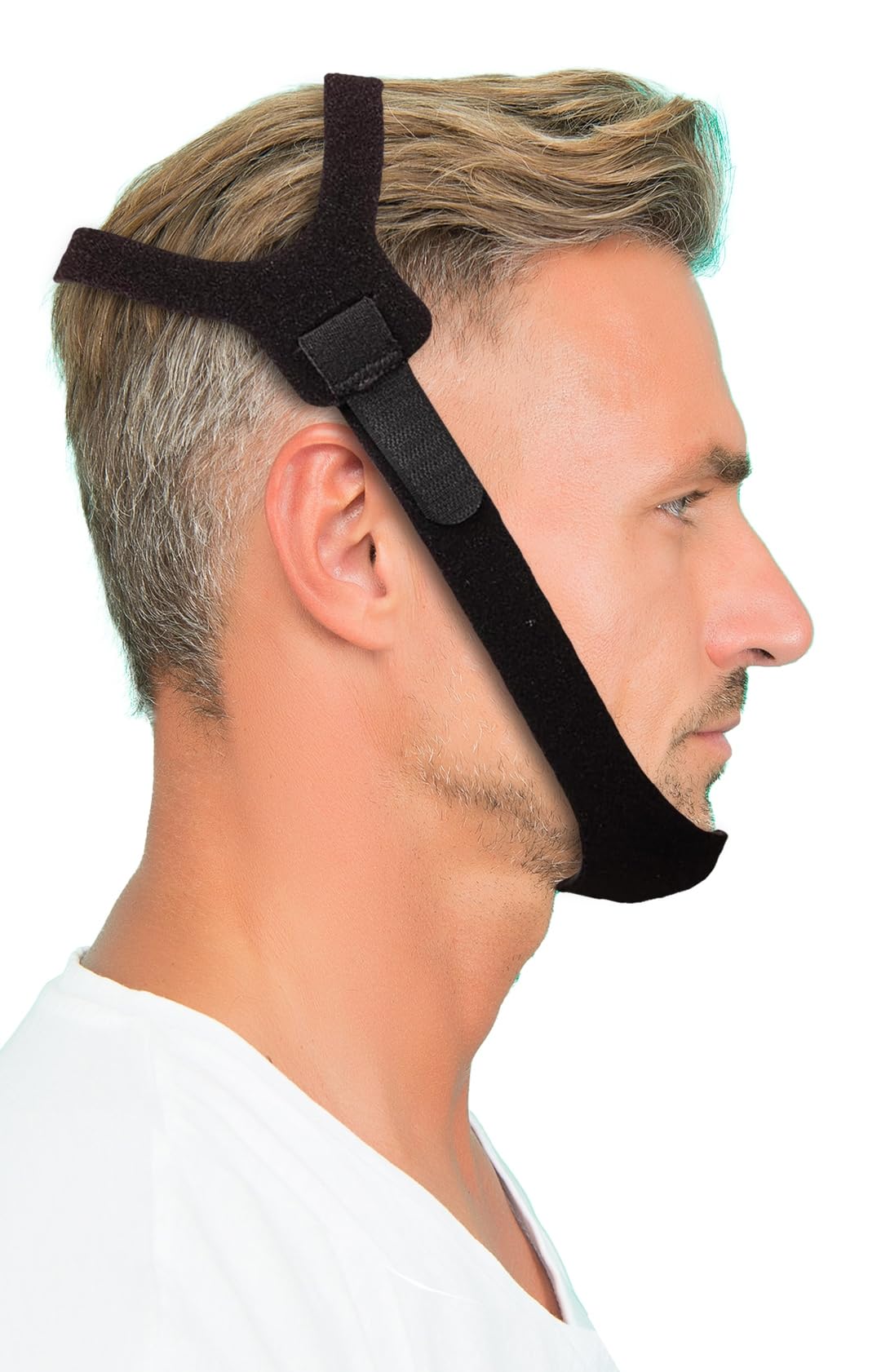 Chin Strap for Sleeping, CPAP Chin Strap, Anti Snoring, CPAP Chin Strap to Keep Mouth Closed, Adjustable, Breathable and Comfortable