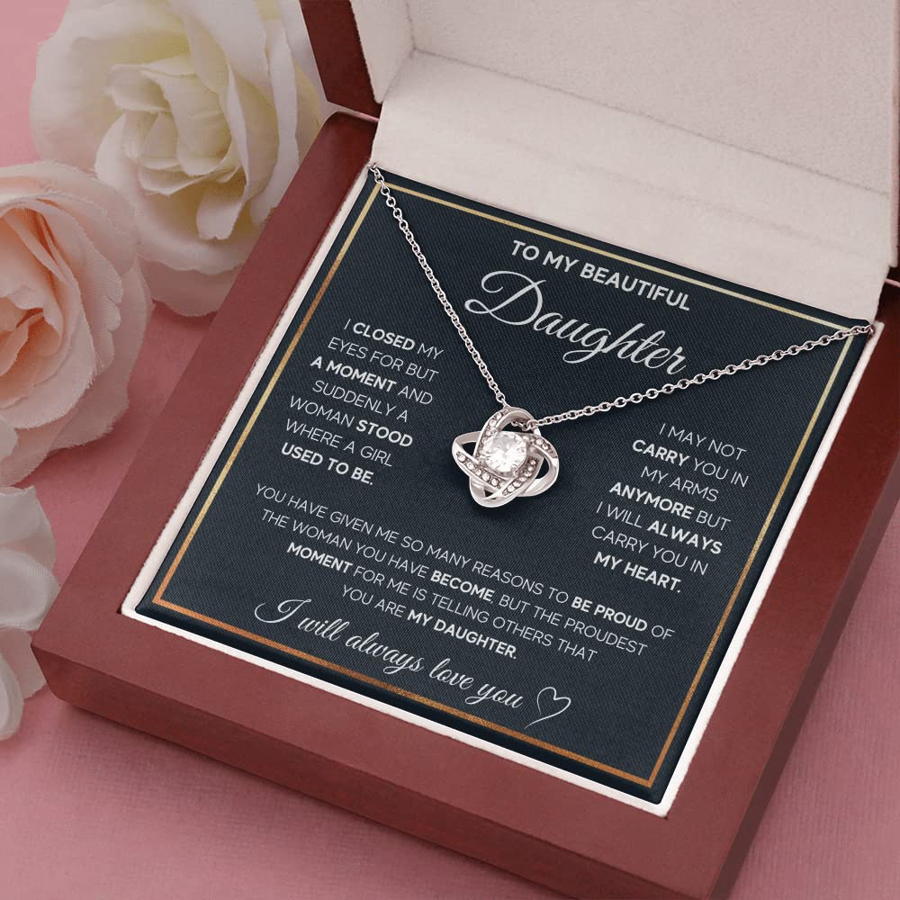 FG Family Gift Mall Birthday Gifts For Daughter Necklace, Father Daughter Gifts From Mom, Gifts For Daughter From Dad, Daughter Necklaces From Mom, Daughter Jewelry From Dad, To My Badass Daughter