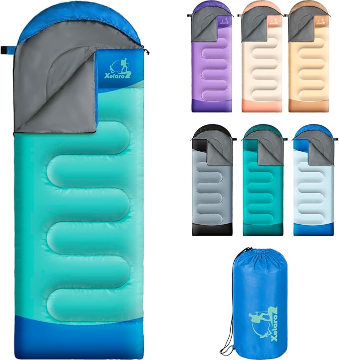 Xelaro Sleeping Bags for Adults Kids - 3 Season Cold&Warm Weather Waterproof Camping Sleeping Bags - Lightweight Sleeping ...