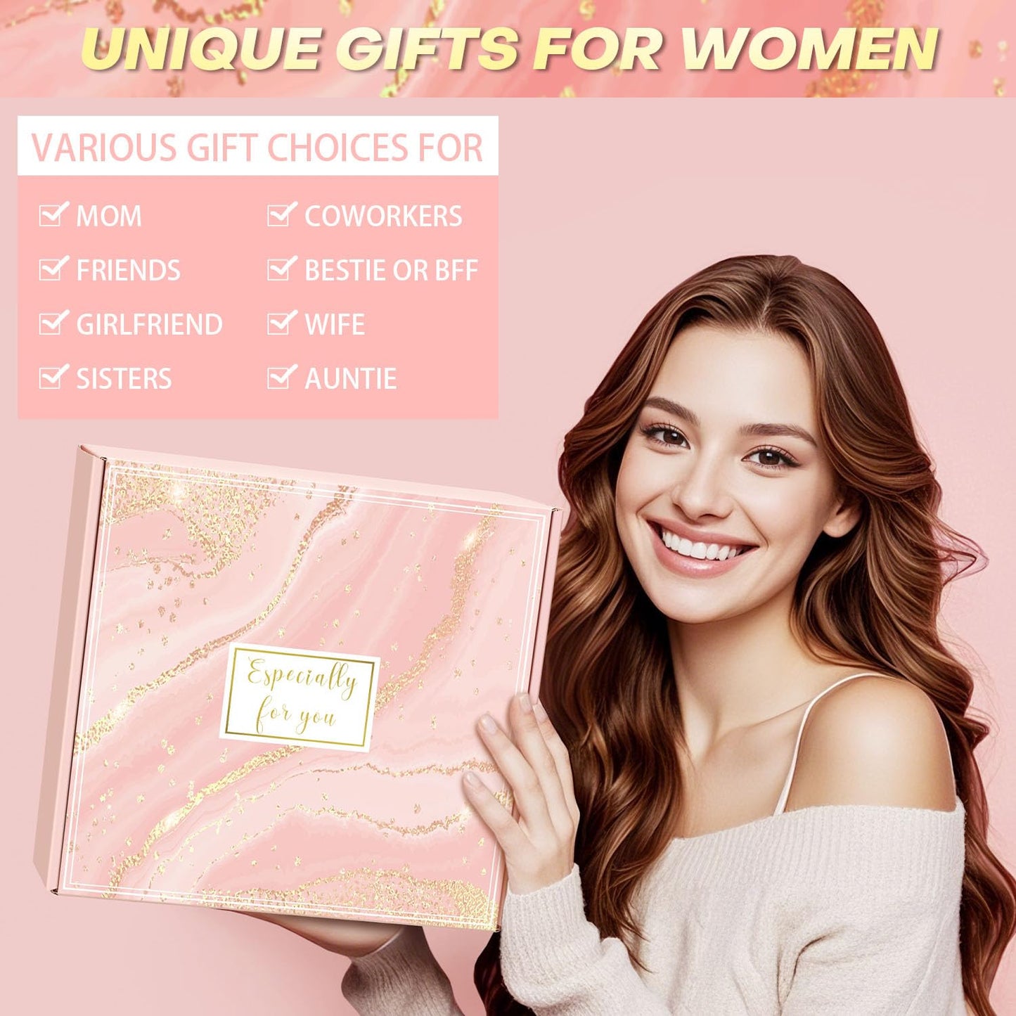 Happy Birthday Gifts for Women Self Care Gift, Relaxing Care Package Get Well Soon Spa Gift Basket with Luxury Blanket, Mothers Day, Brithday Gifts for Mom Her Friend Sister Wife
