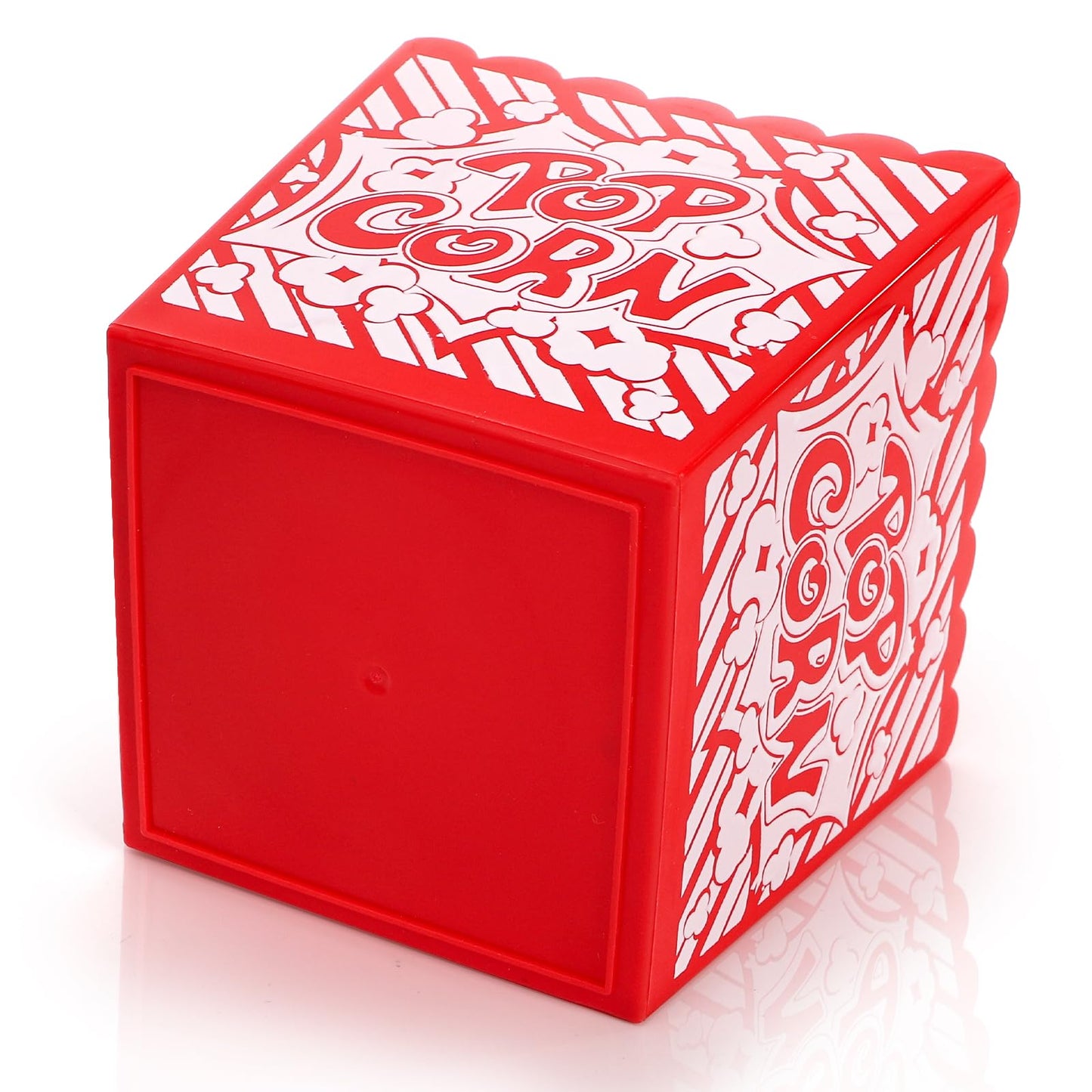 Covzoe 30 Packs Plastic Popcorn Box, Reusable Open-Top Popcorn Containers Bulk, Classic Red & White Striped Snack Bowls Bucket Tub for Movie Night, Party, Square 3.8 x 3.8 Inch